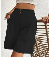 High-Waisted Loose Fit Women's Shorts (One Piece)
